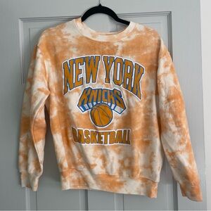 Hybrid Apparel Orange and White Graphic Sweatshirt